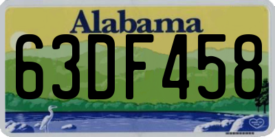 AL license plate 63DF458