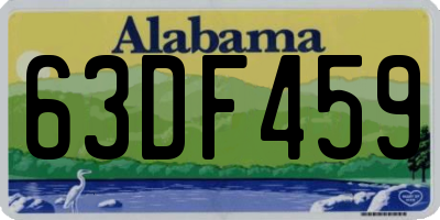 AL license plate 63DF459