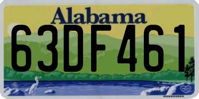 AL license plate 63DF461