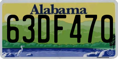 AL license plate 63DF470