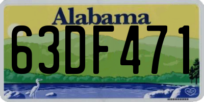 AL license plate 63DF471