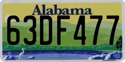 AL license plate 63DF477