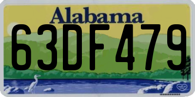 AL license plate 63DF479