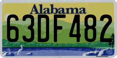 AL license plate 63DF482