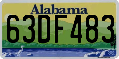 AL license plate 63DF483