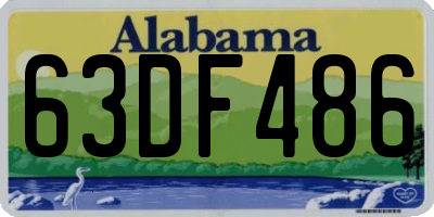 AL license plate 63DF486