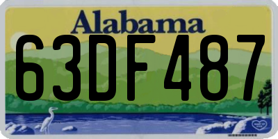AL license plate 63DF487