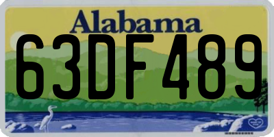 AL license plate 63DF489