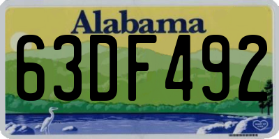 AL license plate 63DF492