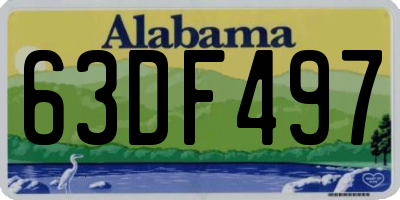 AL license plate 63DF497