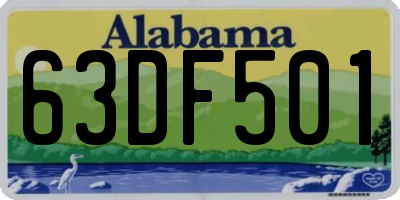 AL license plate 63DF501