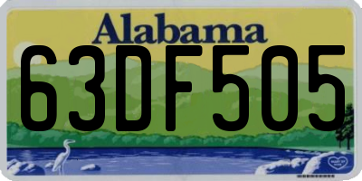 AL license plate 63DF505