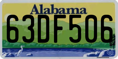 AL license plate 63DF506