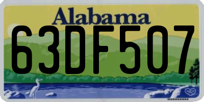 AL license plate 63DF507