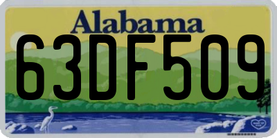 AL license plate 63DF509