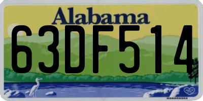 AL license plate 63DF514
