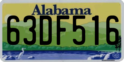 AL license plate 63DF516