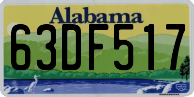 AL license plate 63DF517