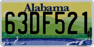 AL license plate 63DF521
