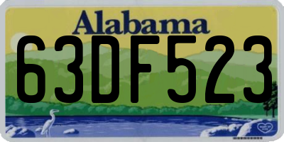 AL license plate 63DF523