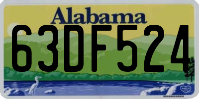 AL license plate 63DF524