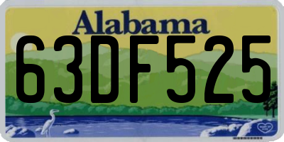 AL license plate 63DF525