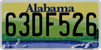 AL license plate 63DF526