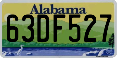 AL license plate 63DF527
