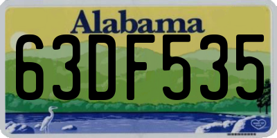 AL license plate 63DF535