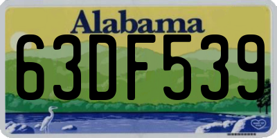AL license plate 63DF539