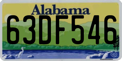 AL license plate 63DF546