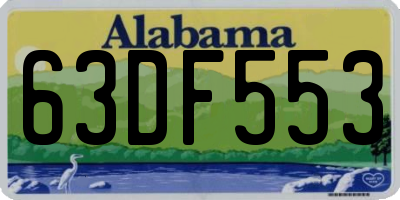 AL license plate 63DF553