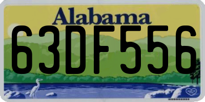 AL license plate 63DF556