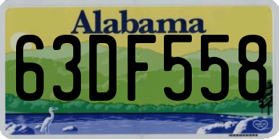 AL license plate 63DF558