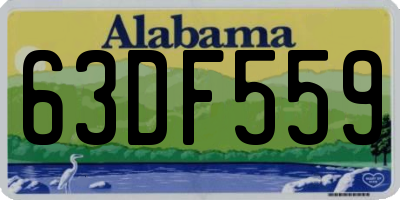 AL license plate 63DF559