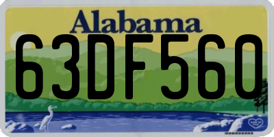 AL license plate 63DF560