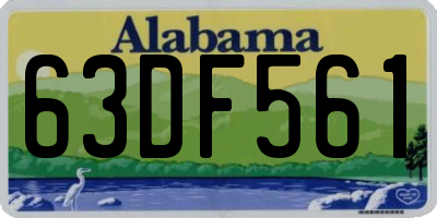 AL license plate 63DF561