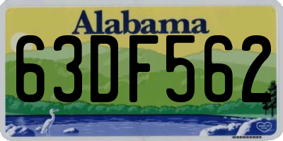 AL license plate 63DF562