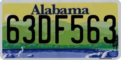 AL license plate 63DF563