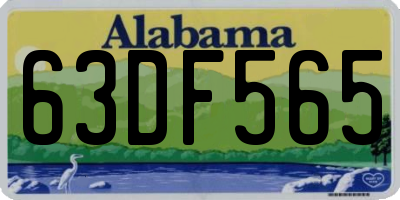 AL license plate 63DF565