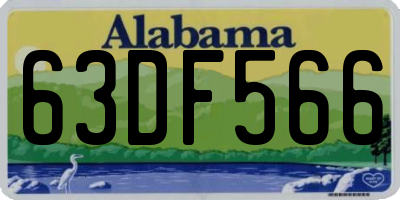 AL license plate 63DF566