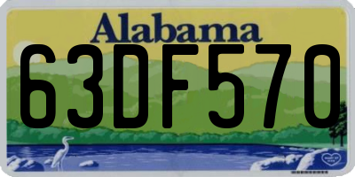 AL license plate 63DF570