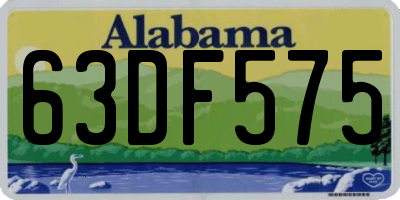 AL license plate 63DF575