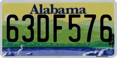 AL license plate 63DF576