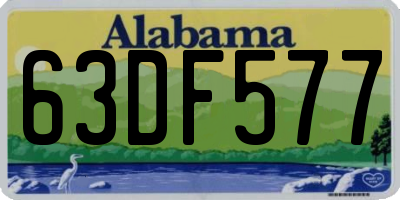 AL license plate 63DF577