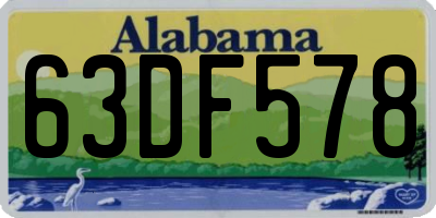 AL license plate 63DF578