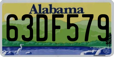 AL license plate 63DF579