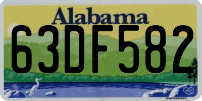 AL license plate 63DF582