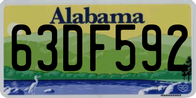 AL license plate 63DF592