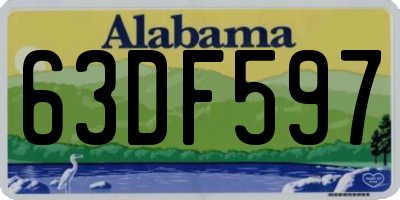 AL license plate 63DF597